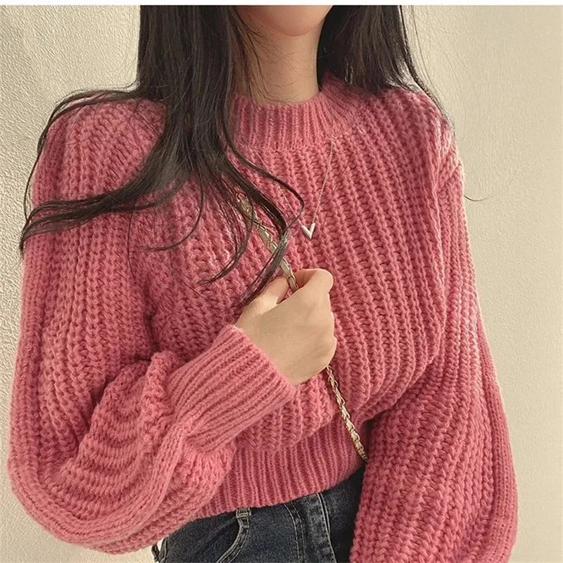 Vintage Long Sleeve Women Soft Warm Sweater