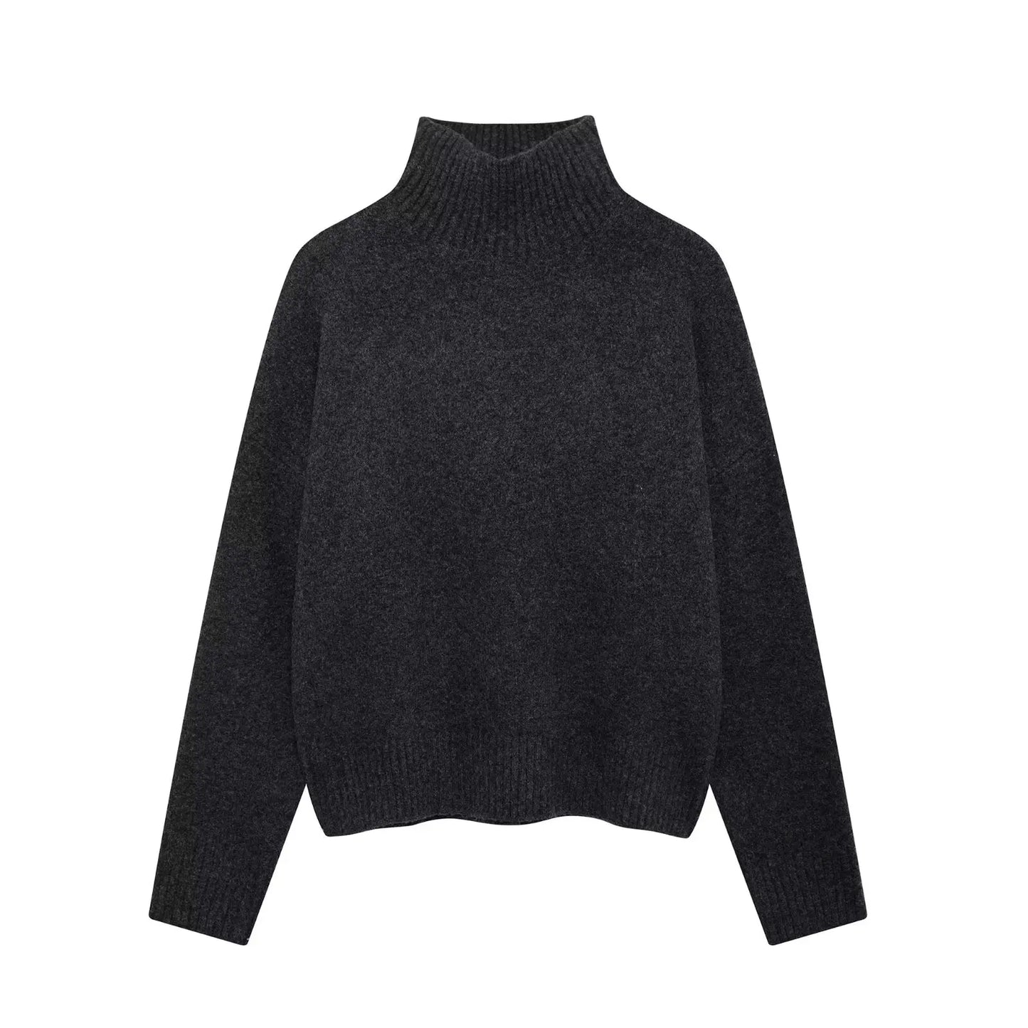 Vintage Turtleneck Knitted Sweater for Women