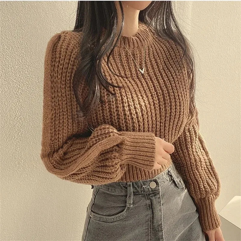 Vintage  Long Sleeve Women Soft Warm  Sweater