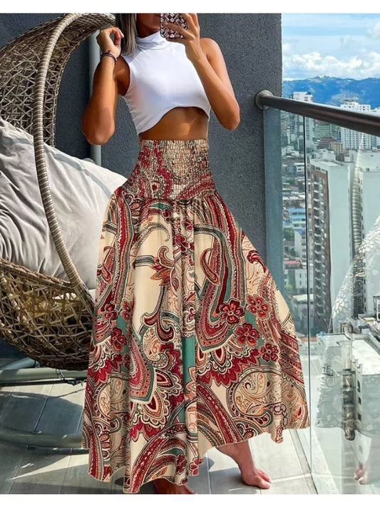 Women Fashion Skirt Ladies Knee-Length Long Skirts For Women