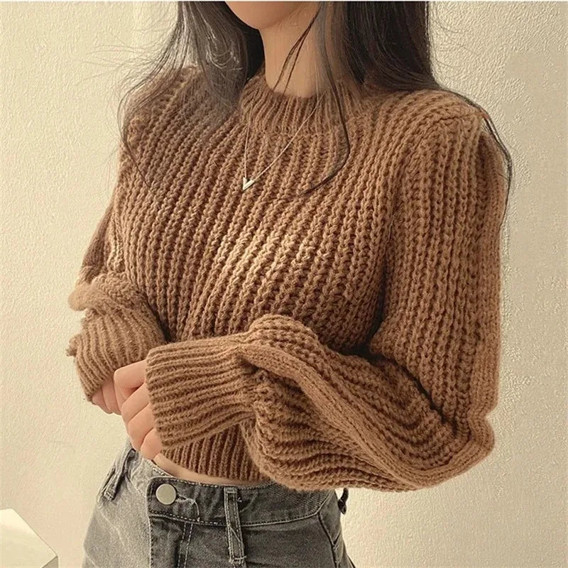 Vintage  Long Sleeve Women Soft Warm  Sweater