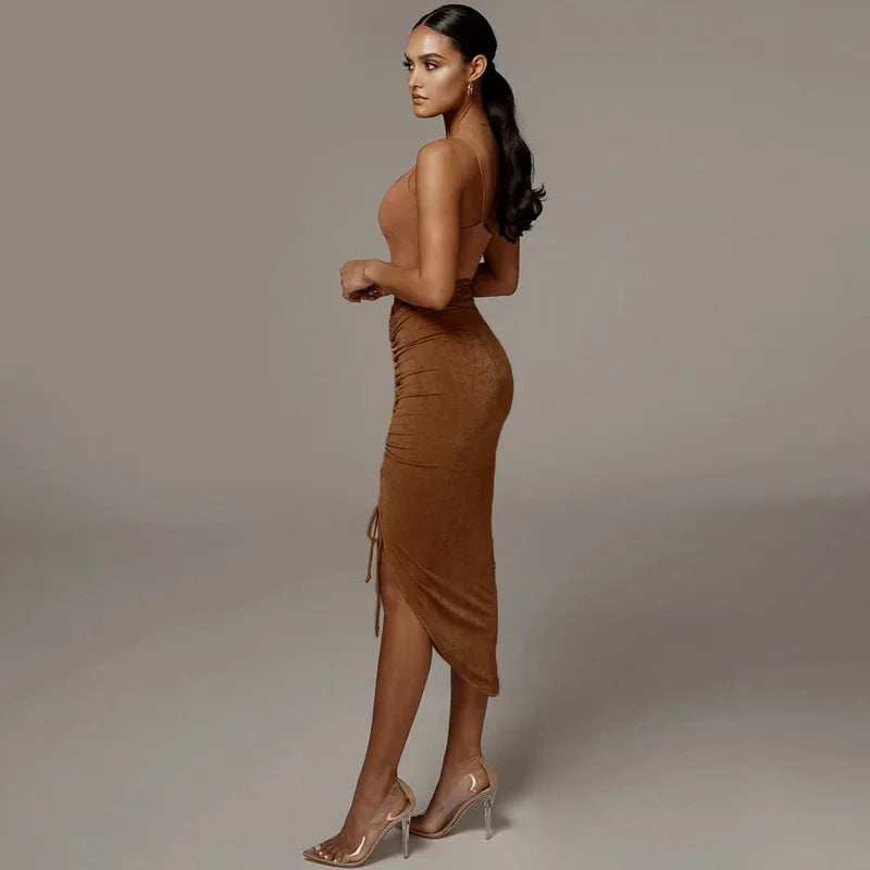 Slim Fit Shirred  Skirt – High Waist Fashion Staple